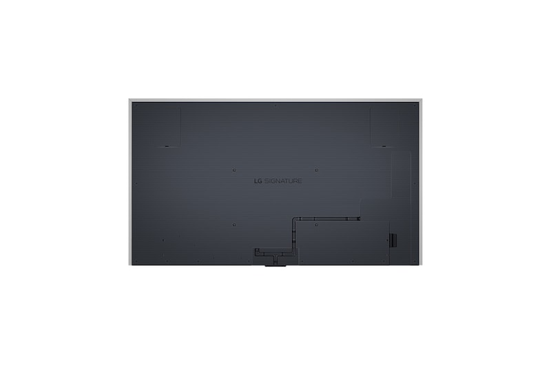 Rear view of LG OLED TV, OLED M4 SINGATURE on a stand